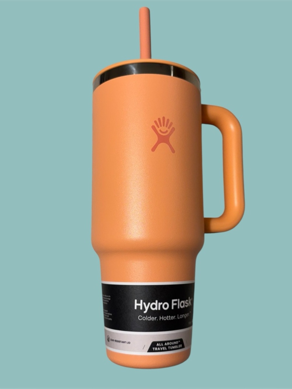 NEW Hydroflask Sunglow Travel Tumbler W/Straw 40oz (New in box, BPA-Free)
